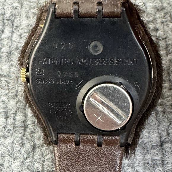 Swatch Standards 2000 Watch- Hairy Harry Stroke Me Face - GX129 - Untested‎ - Picture 7 of 10